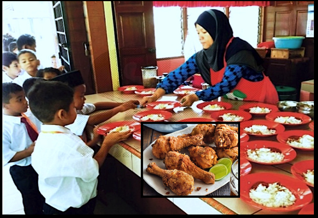 sajagempak.com - “Tak cikgu..Saya tak pernah makan ayam sesedap ni..di sekolah rendah saya jarang makan ayam”