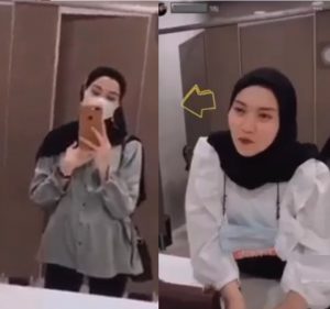 sajagempak.com - Dua Gadis Ambil Video Suka-suka Dalam Tandas Awam, Sekali Ada Benda Memerhati Mereka