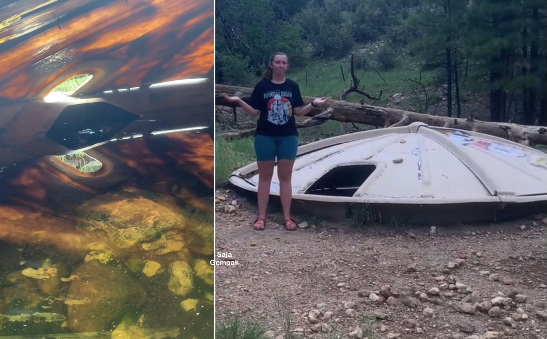 Piring Terbang UFO Ditemui Mendarat Di Belakang Rumah, Netizen Perasan Seakan Ada Mata Berkelipan Di Dalamnya - sajagempak.com