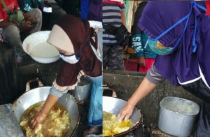Tidak Perlukan Senduk, Peniaga Wanita Selamba Guna Tangan Celup Minyak Panas Ketika Menggoreng Makanan - sajagempak.com