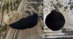 Lubang Gergasi Berkedalaman 200 Meter Dikesan Muncul Di Chile, Saiznya Makin Membesar Sehingga 32m Diameter - sajagempak.com